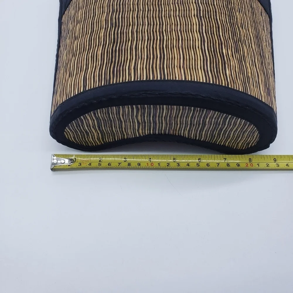 Baskets of Cambodia purse bag Women OS Black Tan Petite Curve Avi Black Striated